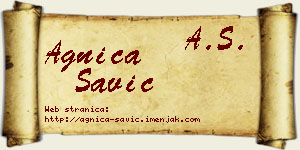 Agnica Savić vizit kartica